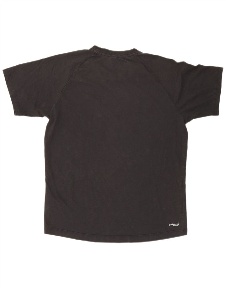 Adidas Mens Climalite Camiseta Top Medio Negro Algodón