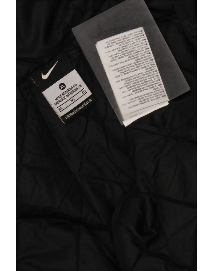 Nike Chaqueta cortavientos con capucha para hombre UK 42 XL Poliéster negro
