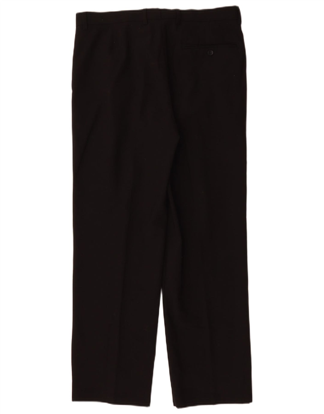 Marks & Spencer Pantalones de traje con pinzas a medida para hombre W34 L29 Poliéster negro
