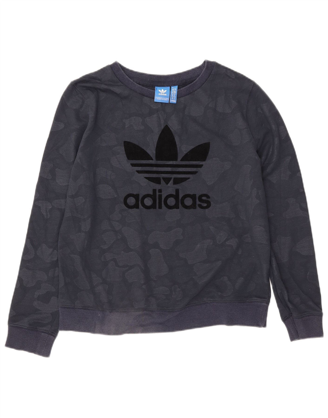 ADIDAS - Sudadera extragrande para mujer, talla 10, color azul marino