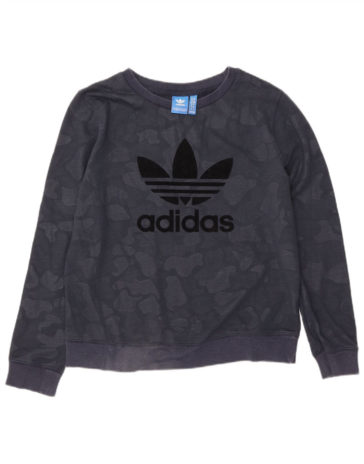 ADIDAS - Sudadera extragrande para mujer, talla 10, color azul marino
