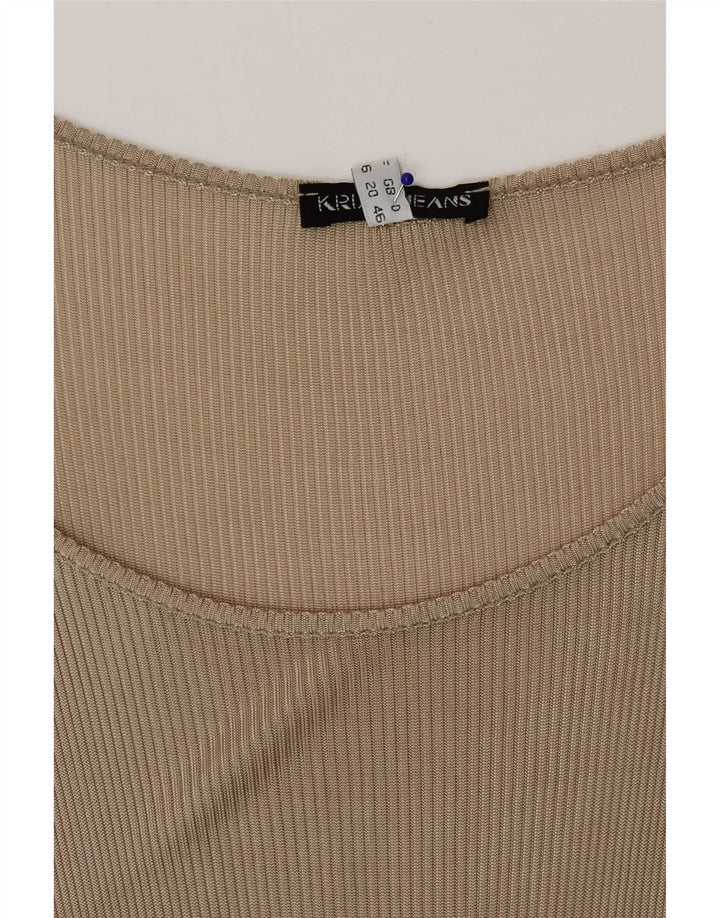 Krizia Camiseta sin mangas para mujer UK 20 2XL Beige