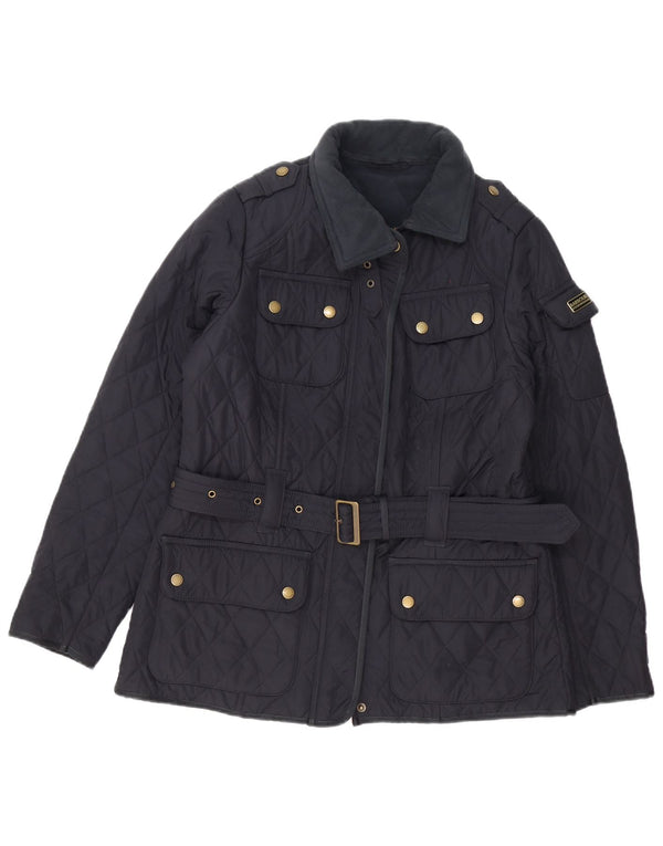 Barbour Womens Quilted Jacket UK 14 Large Navy Blue