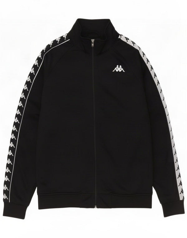 Kappa Chaqueta de chándal con gráfico para mujer UK 40 Medium Black Colourblock