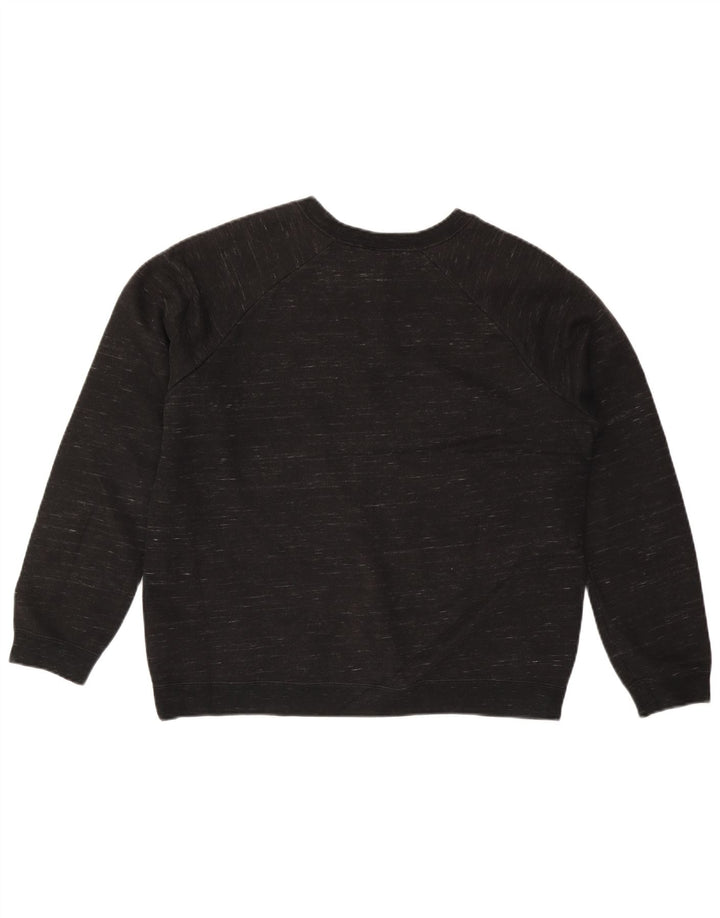 Nike - Sudadera para mujer (talla 40), talla grande, algodón moteado negro