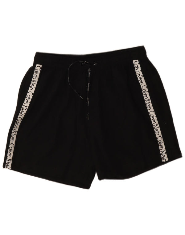 Calvin Klein Bañador con gráfico para hombre, tamaño grande, color negro, poliéster