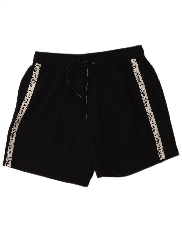 Calvin Klein Bañador con gráfico para hombre, tamaño grande, color negro, poliéster