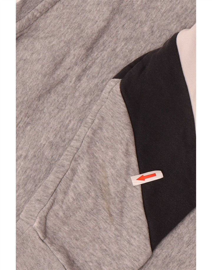 Nike Sudadera con gráfico y diseño tipo jersey de algodón color block en gris pequeño para hombre