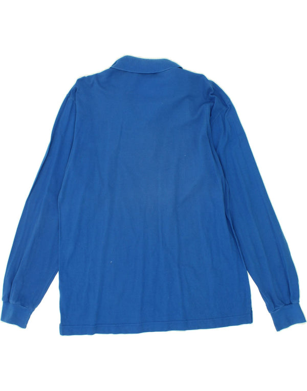 SERGIO TACCHINI Mens Long Sleeve Polo Shirt Medium Blue