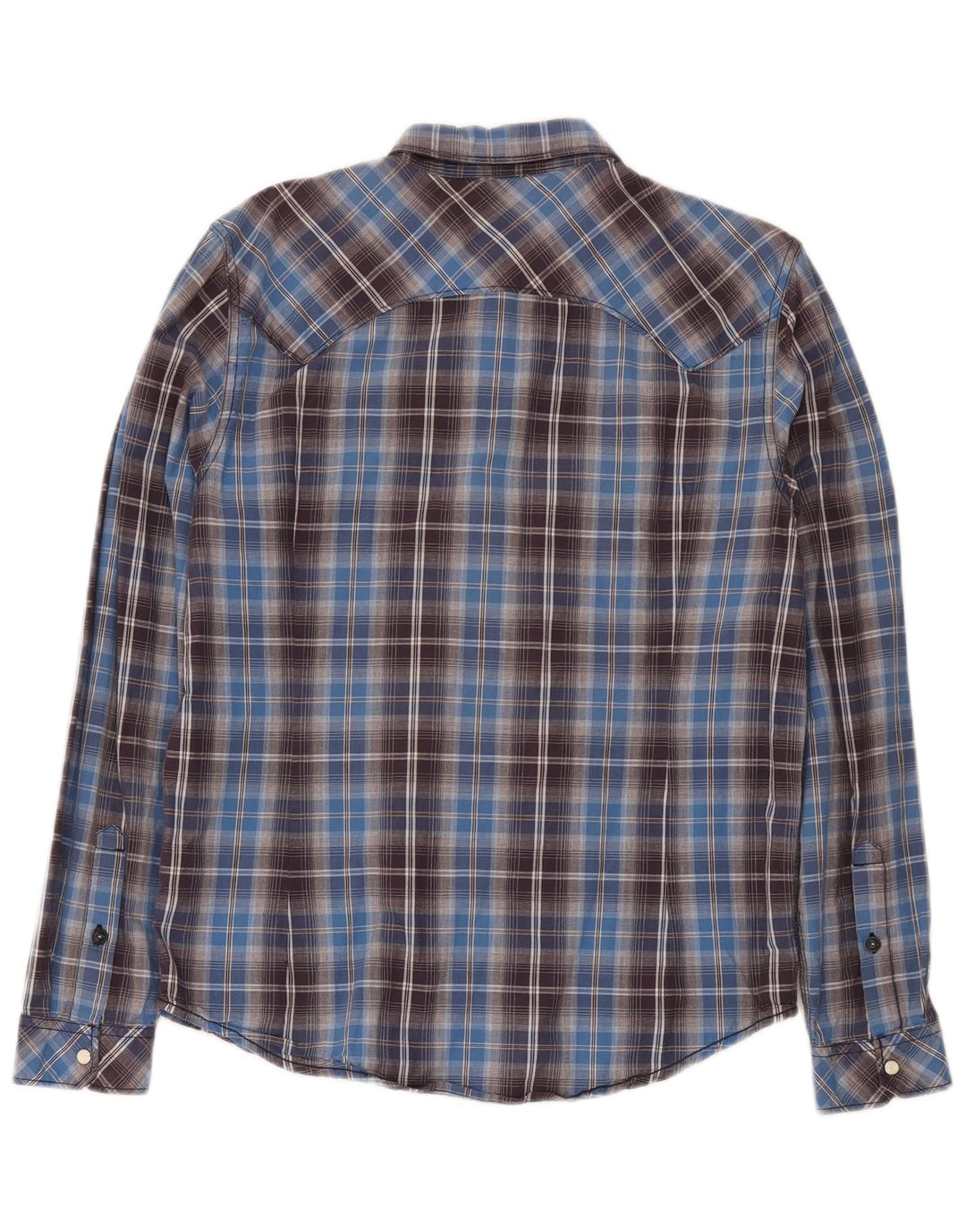 Camisa Lee Slim Fit De Algodón Con Cuadros Azules Grandes