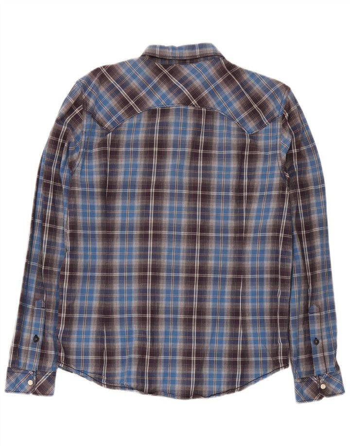 Camisa Lee Slim Fit De Algodón Con Cuadros Azules Grandes