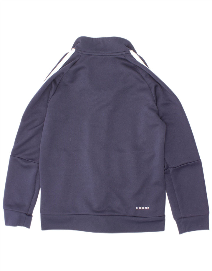 Adidas Chicos Aeroready Chándal Top Chaqueta 7-8 Años Azul Marino Poliéster
