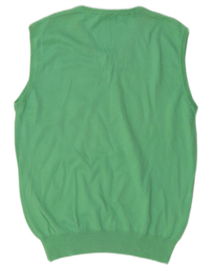 Brooksfield Camiseta sin mangas para hombre IT 46 Small Green Cotton