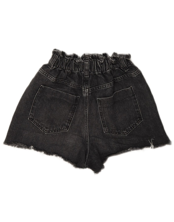 Zara Shorts De Mezclilla Para Mujer EU 34 2XS W24 Algodón Gris