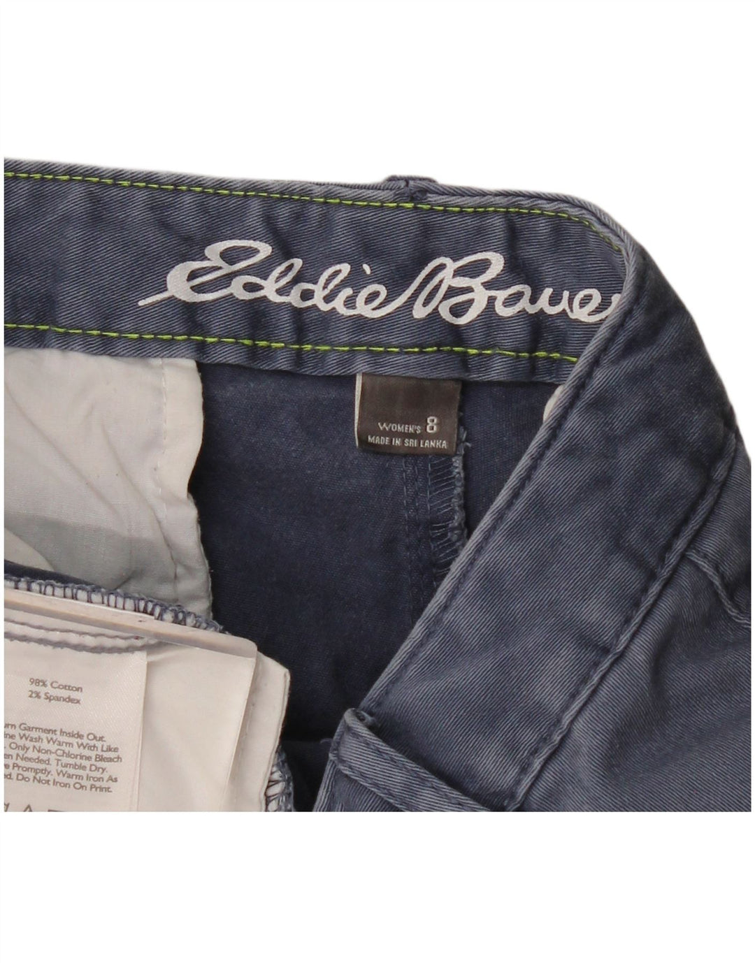 Eddie Bauer Pantalones Chinos Boyfriend para Mujer US 8 Medium W34 L30 Azul Marino