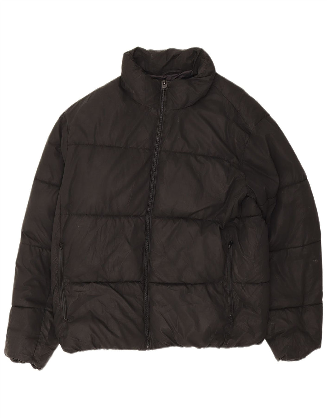 Zara Mens Chaqueta Acolchada Reino Unido 40 Grande Negro