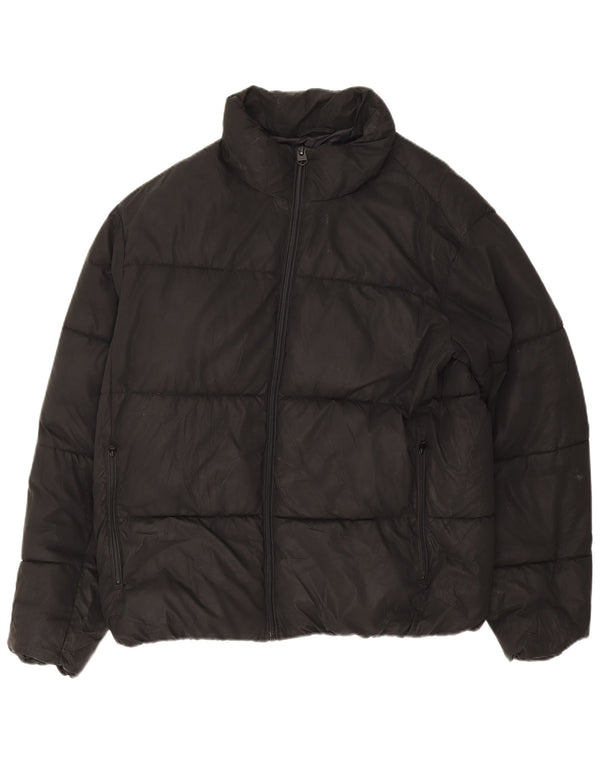 Zara Mens Chaqueta Acolchada Reino Unido 40 Grande Negro