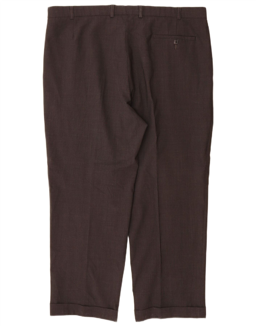 Marks & Spencer Pantalón de traje con pinzas para hombre W40 L29 Poliéster gris