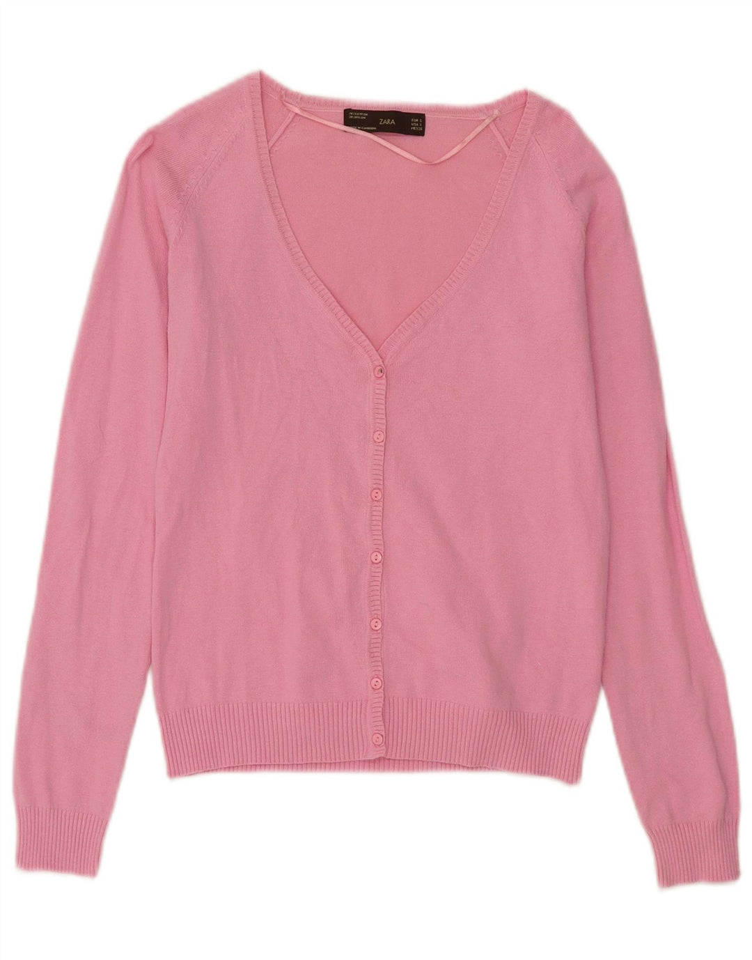 Zara Mujer Cárdigan Suéter UK 10 Small Rosa