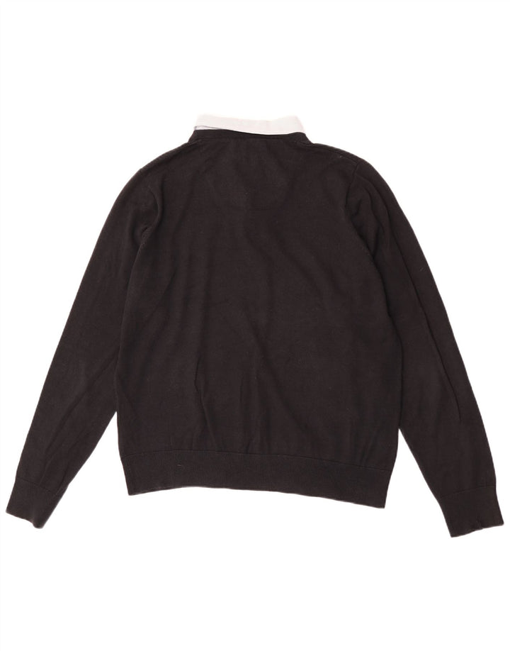 Marks & Spencer Suéter con Cuello en V Autograph para Hombre Algodón Negro Mediano