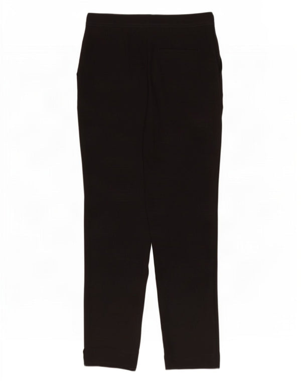 Marks & Spencer Pantalones casuales de cintura alta para mujer UK 10 Small W24 L30 Negro
