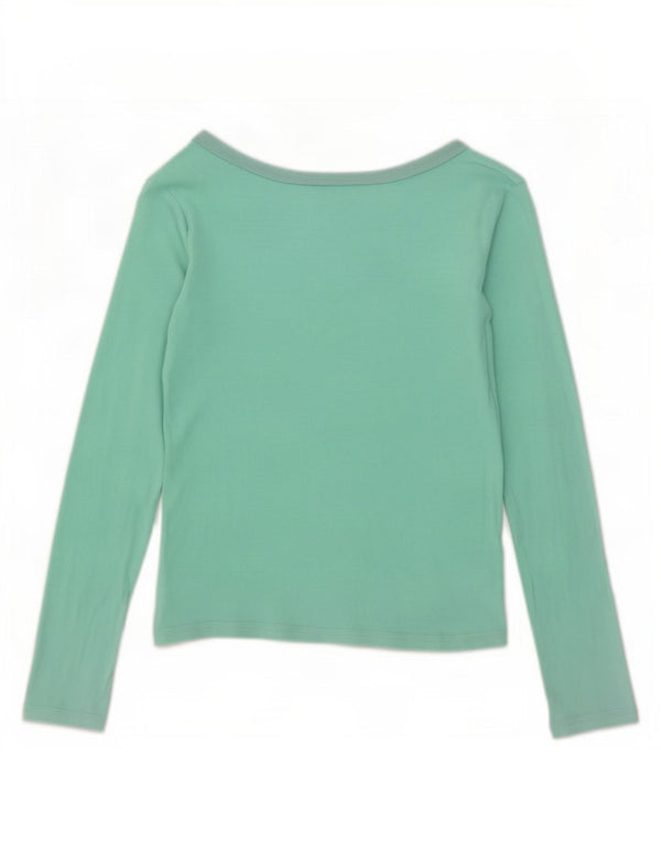 Marks & Spencer Top de manga larga con hombros descubiertos para mujer UK 44 Verde medio