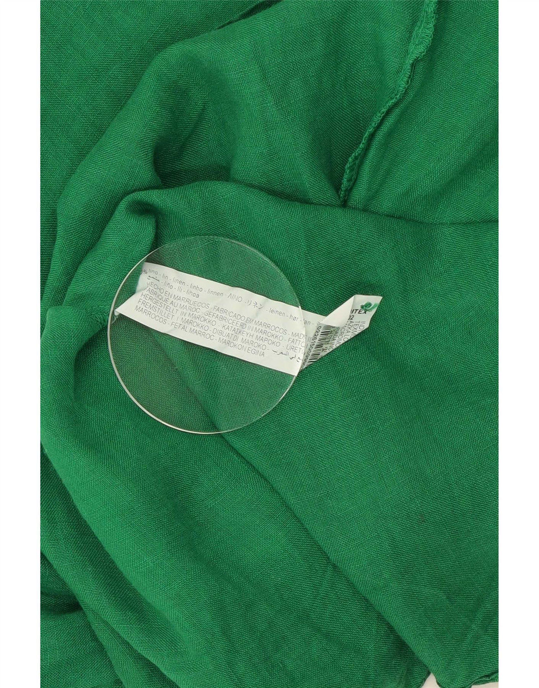 Camisa Zara Mujer UK 40 Lino Verde Medio