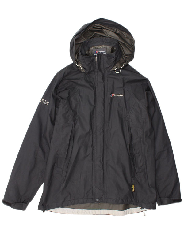 Berghaus Chaqueta impermeable con capucha para mujer UK 44 Large Nylon gris