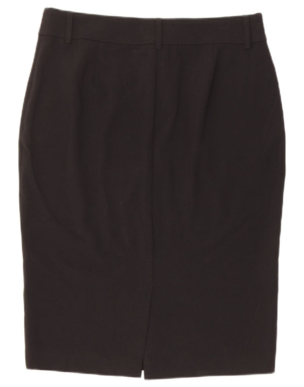 Marks & Spencer Falda lápiz para mujer UK 12 Medium W30 Poliéster negro