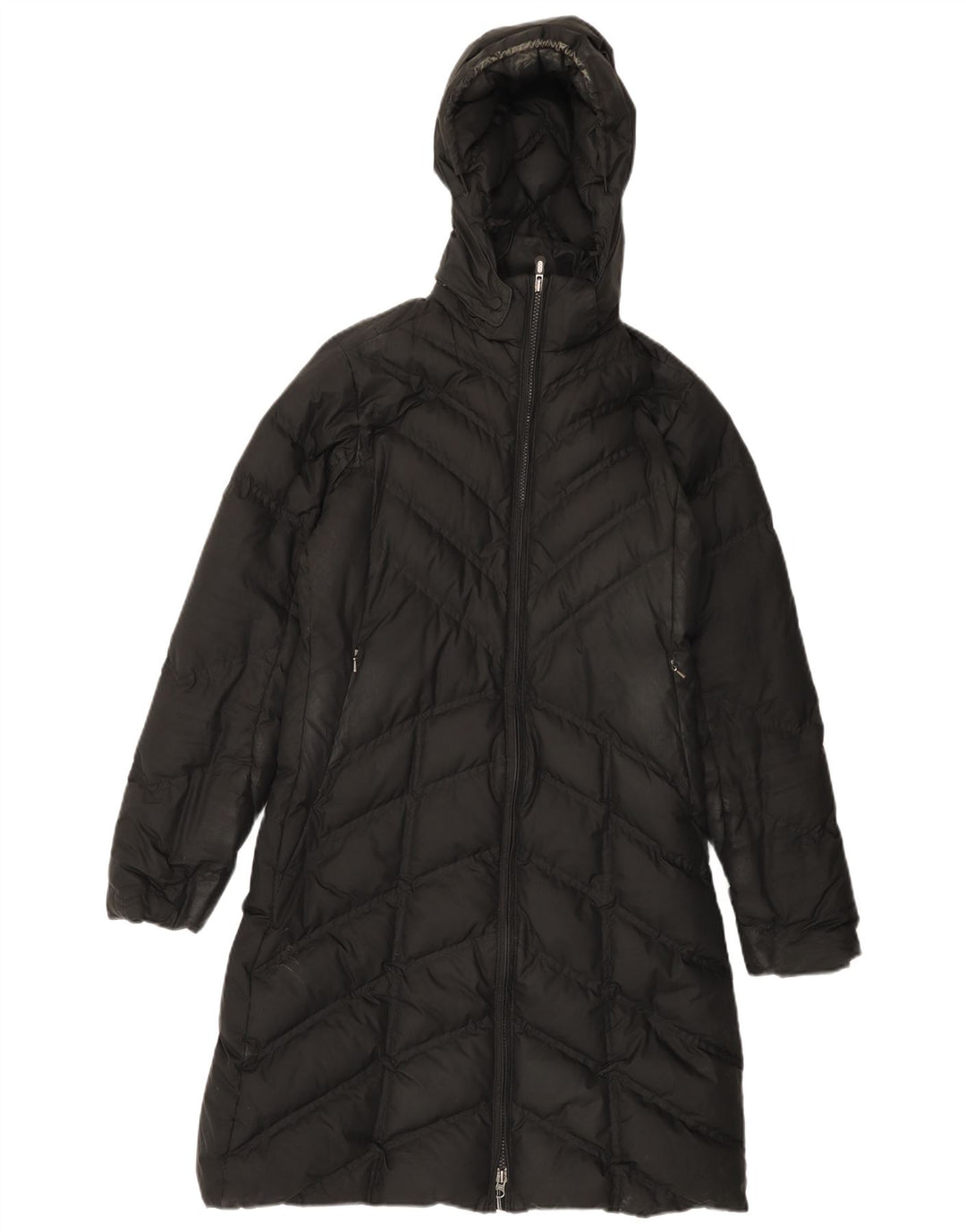 Patagonia Abrigo acolchado con capucha para mujer UK 10 Small Poliéster negro
