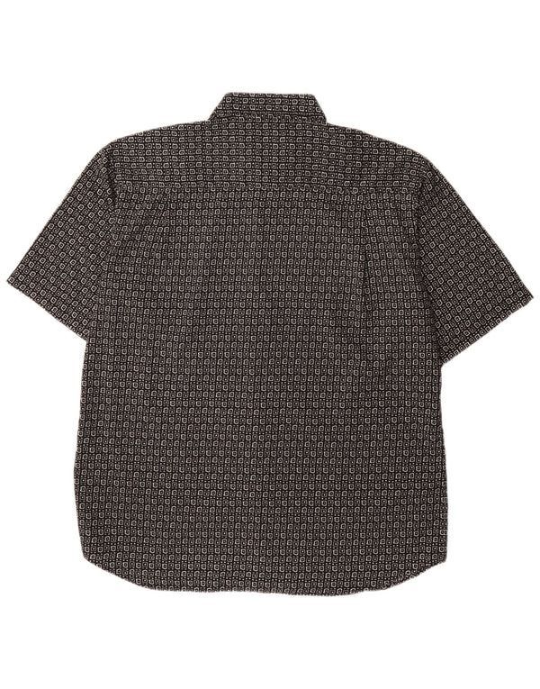 Canda Camisa Manga Corta Hombre XL Poliéster Geométrico Negro