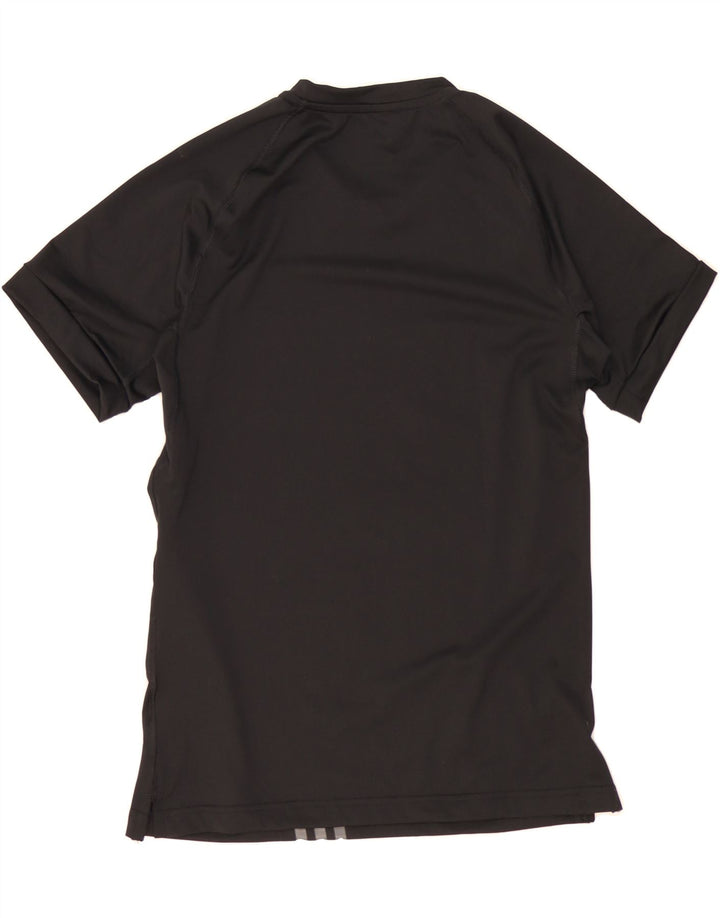 ADIDAS Womens T-Shirt Top UK 12 Medium Black Polyester Vintage Adidas and Second-Hand Adidas from Messina Hembry 