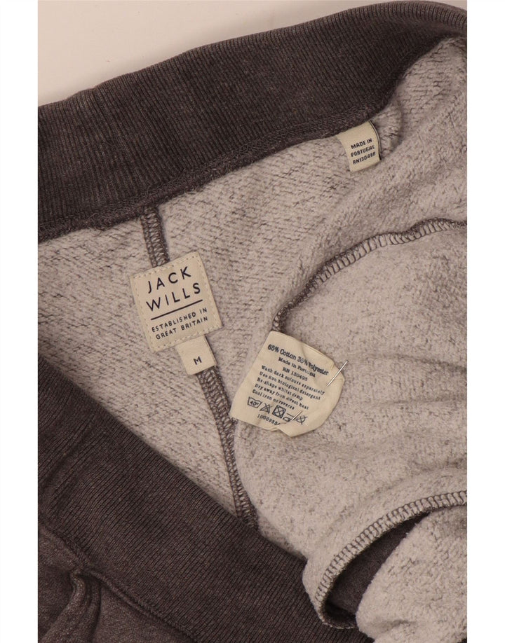 Jack Wills Shorts deportivos con gráficos para hombre de algodón gris medio