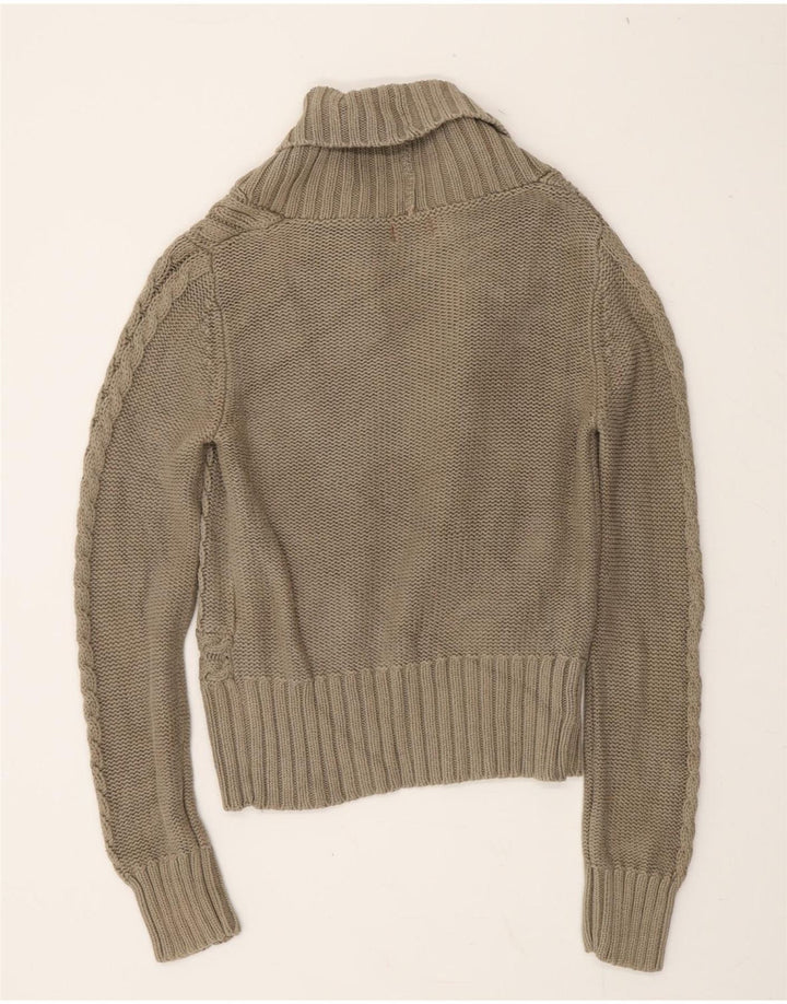 MOSSIMO Womens Crop Open Cardigan Sweater UK 10 Small Beige Cotton Vintage Mossimo and Second-Hand Mossimo from Messina Hembry 
