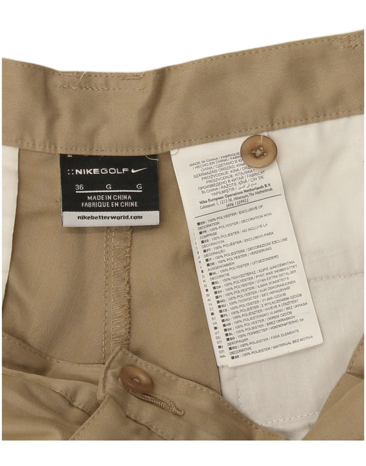 Pantalones cortos chinos Nike para hombre W36 poliéster beige grande