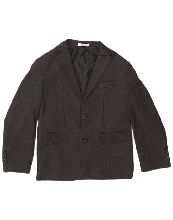 Izod Chaqueta tipo blazer Husky de 2 botones para niños 9-10 años Poliéster gris