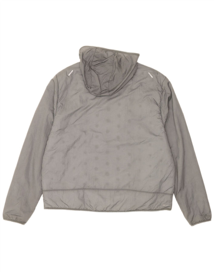Nike Chaqueta acolchada con capucha para hombre UK 42 XL Nylon gris