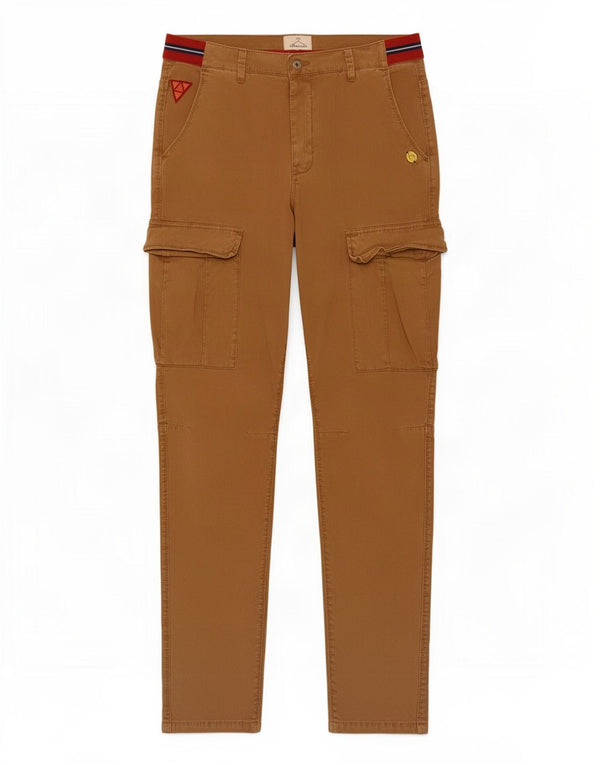 Berna Pantalón cargo recto para hombre IT 50 Large W34 L30 Algodón beige