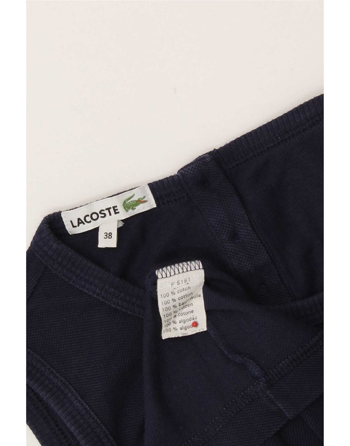 Lacoste Mujer Chaleco Top Talla 38 Medio Azul Marino Algodón