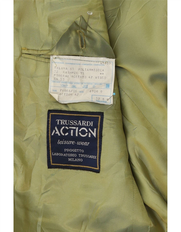 Trussardi Chaqueta Blazer De 2 Botones Para Hombre IT 52 XL Lana Verde