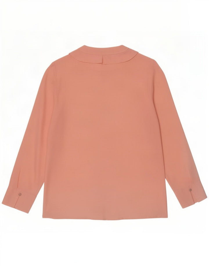 Luisa Spagnoli Blusa camisera con volantes en la parte delantera para mujer IT 42 Rosa medio
