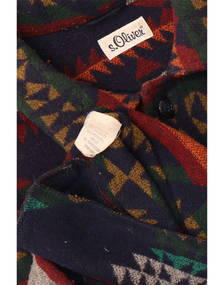 S.Oliver Abrigo para hombre UK 40 Grande Lana Fair Isle multicolor
