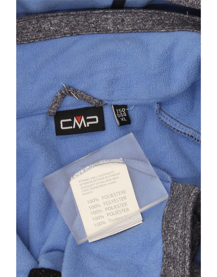 CMP Chaqueta cortavientos con capucha para mujer UK 40 XL Poliéster moteado azul