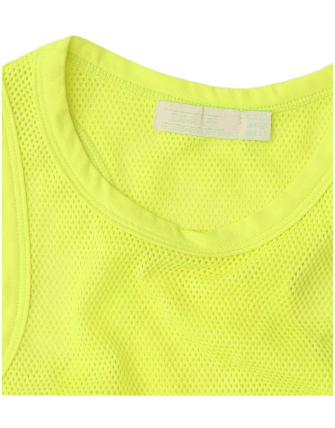 Zara Mujer Chaleco Top UK 12 Medio Verde Poliamida