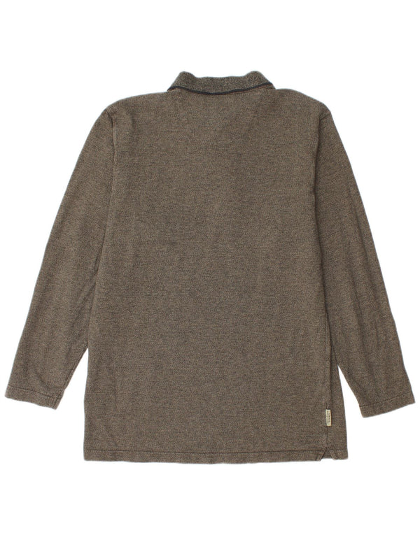 Chaps Ralph Lauren Polo de manga larga para hombre de algodón moteado gris medio