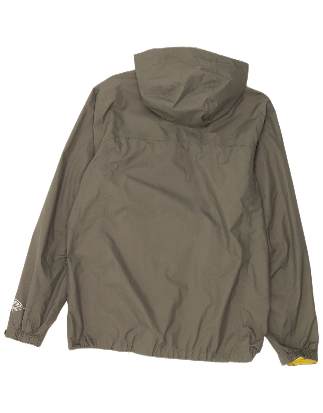 COLUMBIA Chaqueta impermeable con capucha Omni-Tech para hombre UK 40 Large Khaki Nylon