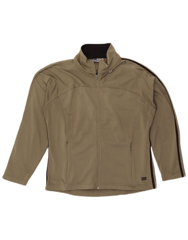 Asics Hombre Chándal Top Jacket Medium Caqui Poliéster