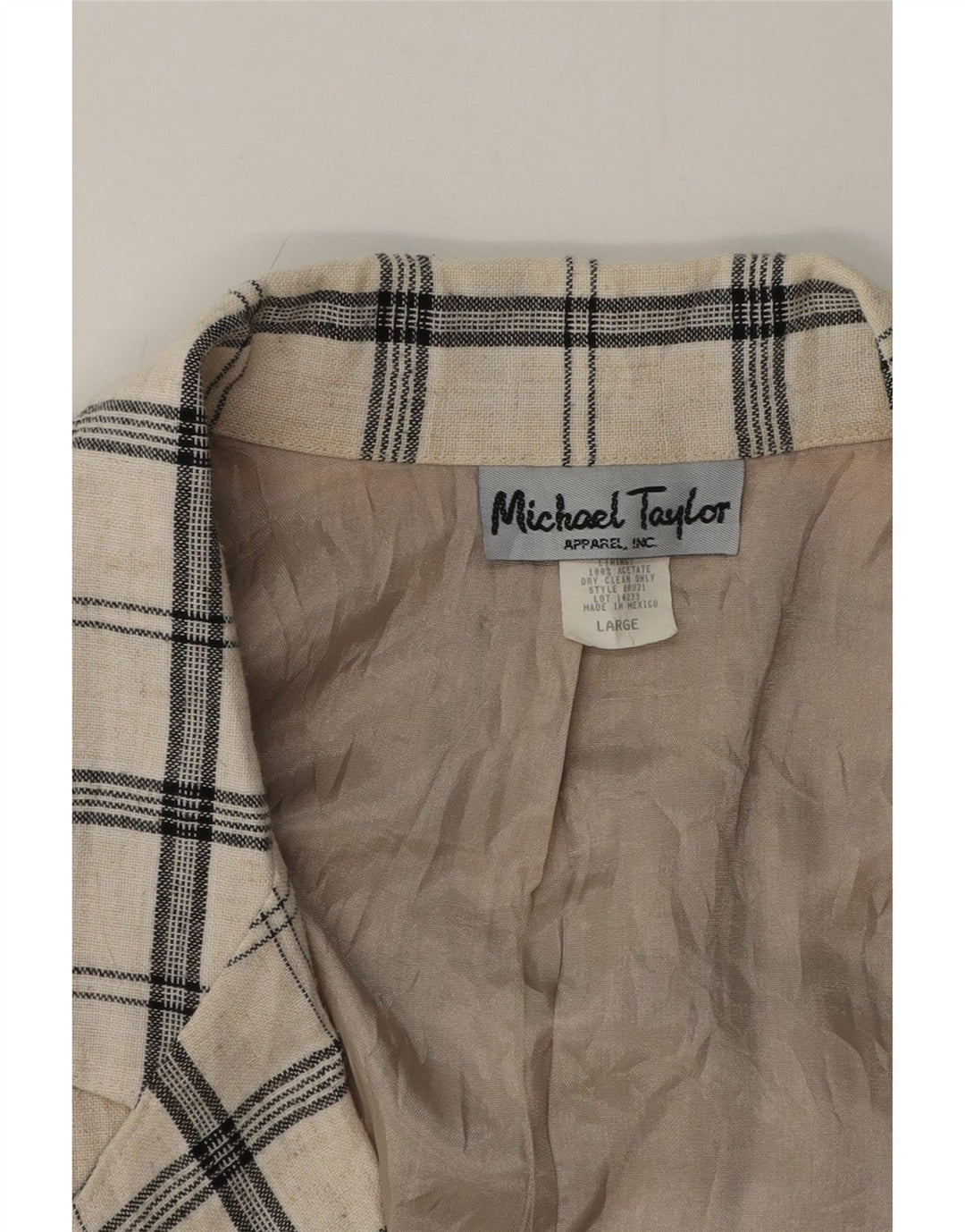 Michael Taylor Chaqueta tipo blazer larga de gran tamaño para mujer UK 46 Large Beige