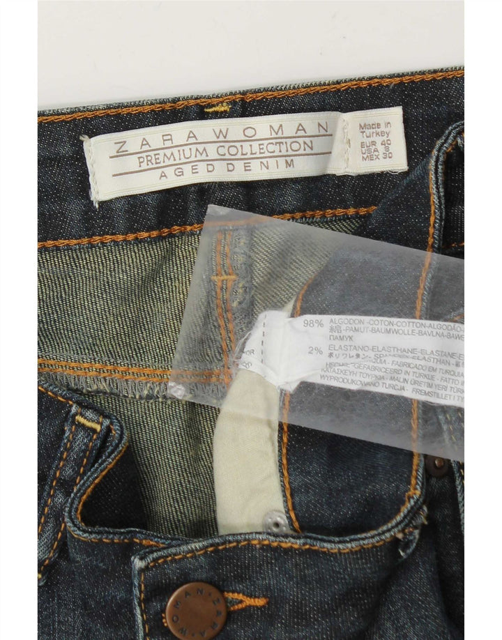 Zara Jeans Slim Desgastados para Mujer EU 40 Medium W30 L31 Algodón Azul Marino