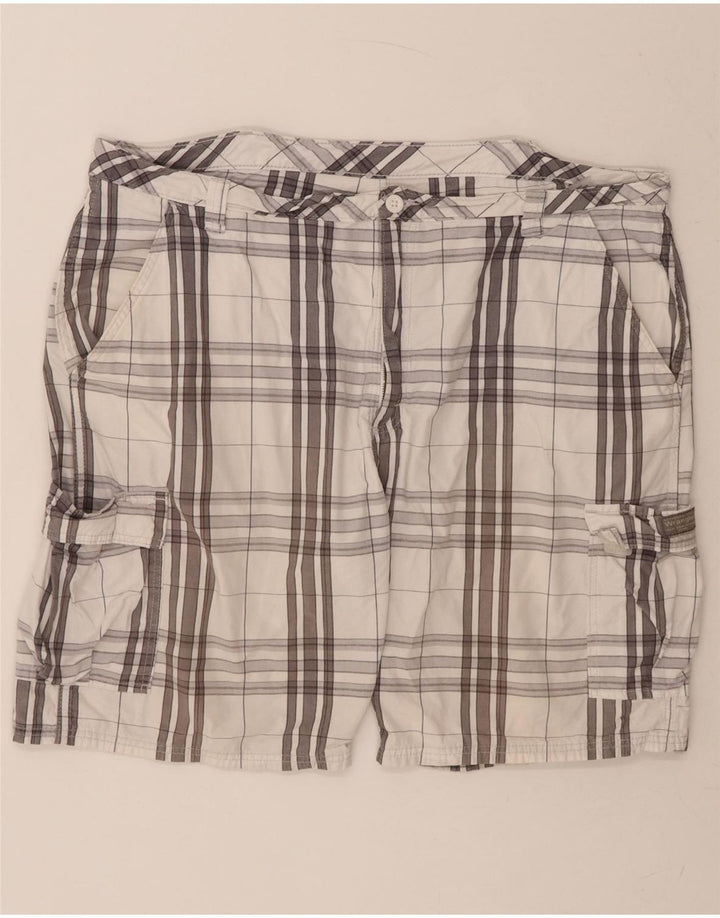 WRANGLER Mens Cargo Shorts W42 2XL Grey Check Cotton Vintage Wrangler and Second-Hand Wrangler from Messina Hembry 